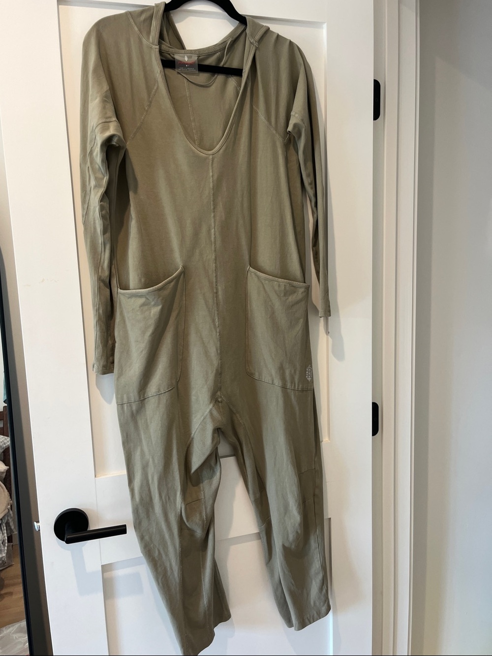FP Movement by Free People Olive Green Hooded Jumpsuit